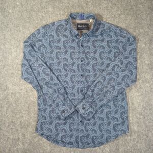 Robert Graham Amrani men's blue paisley long-sleeve button-down shirt. Medium
